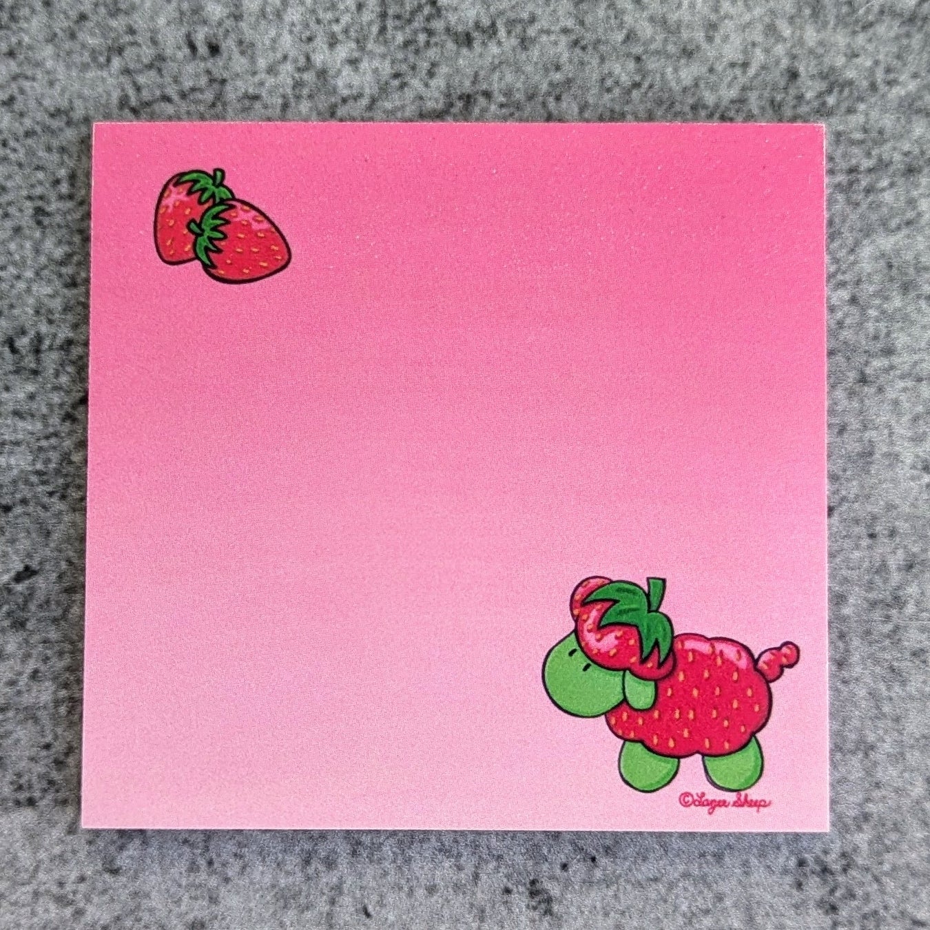 Strawberry Sheep Post-it Notes | Lazer Sheep Yarns